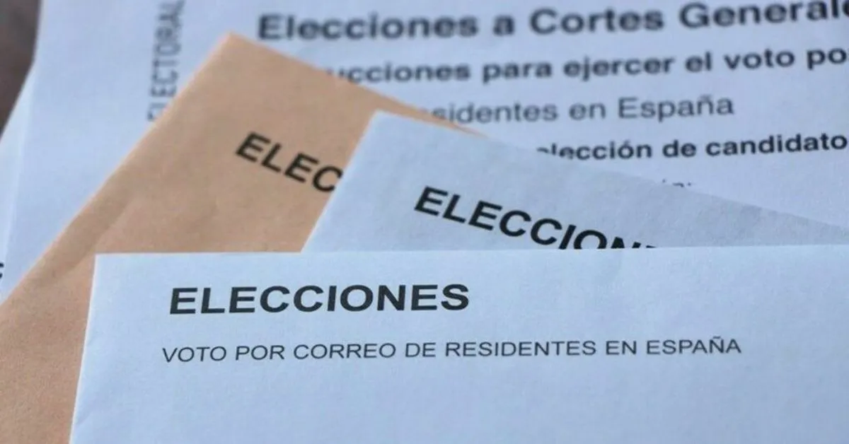 Documentación electoral y sobres de voto por correo para residentes en España.